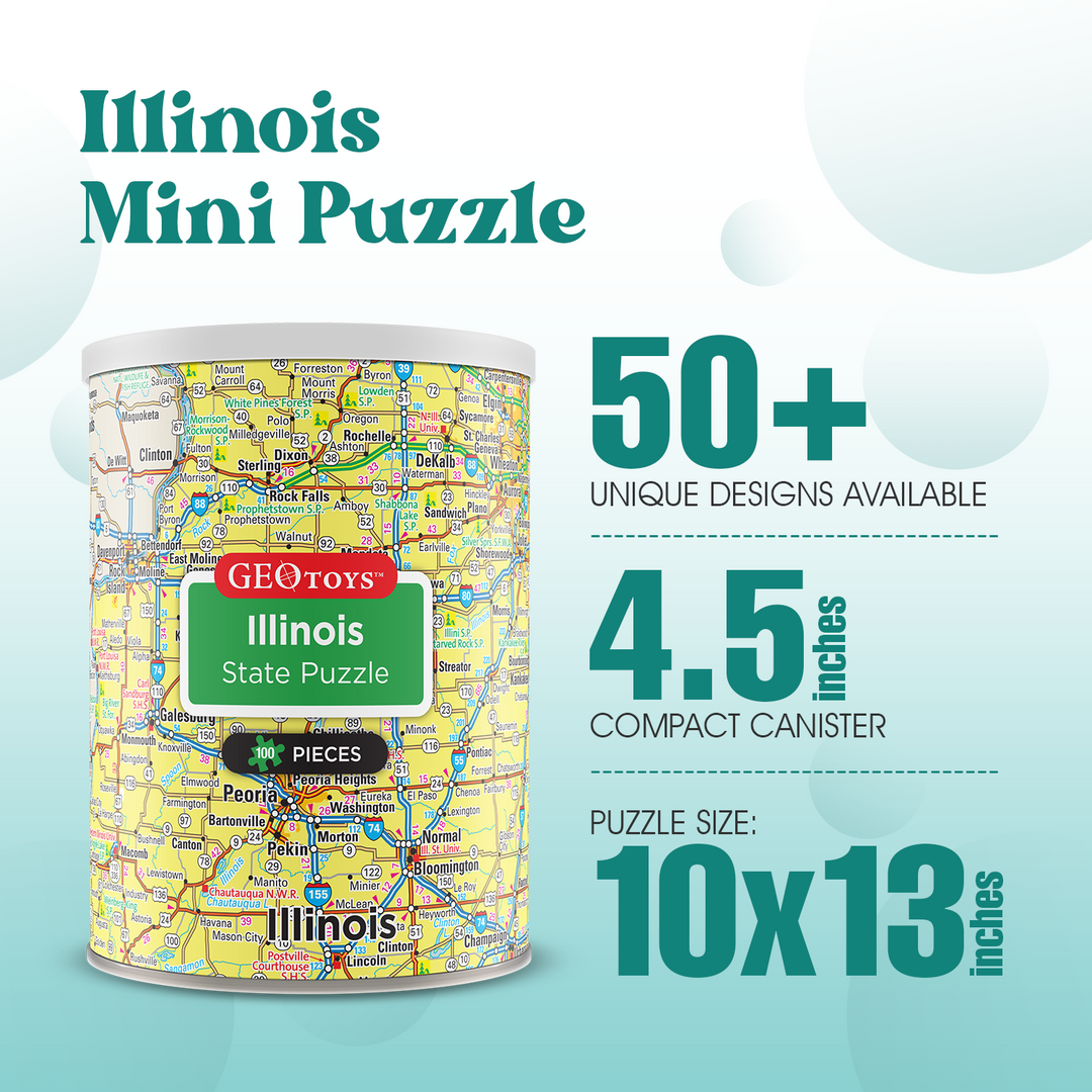 100-Piece Mini Puzzle - Illinois
