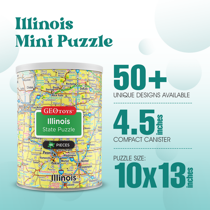 100-Piece Mini Puzzle - Illinois