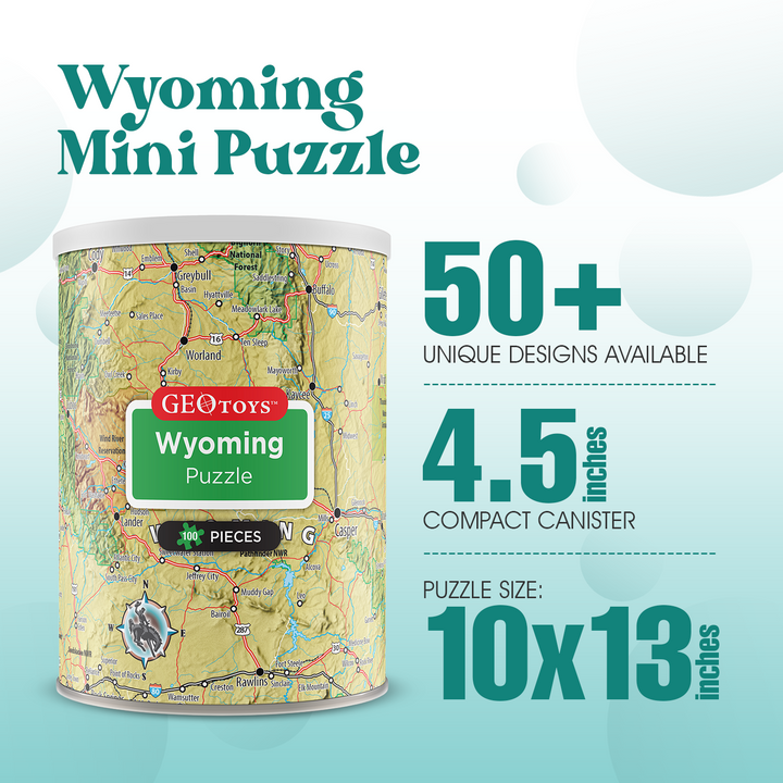 100-Piece Mini Puzzle - Wyoming