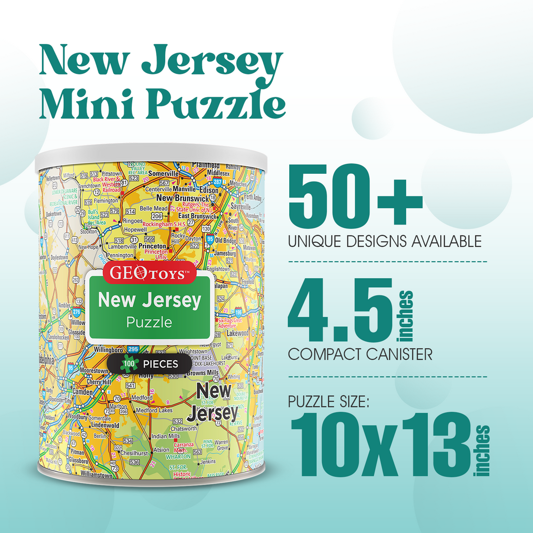 100-Piece Mini Puzzle - New Jersey