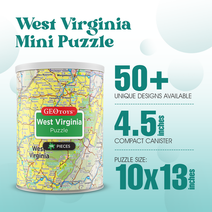 100-Piece Mini Puzzle - West Virginia