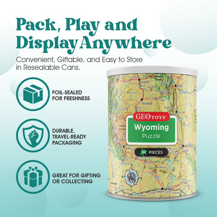 100-Piece Mini Puzzle - Wyoming