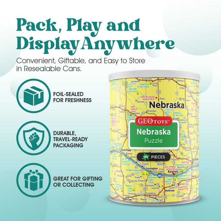 100-Piece Mini Puzzle - Nebraska