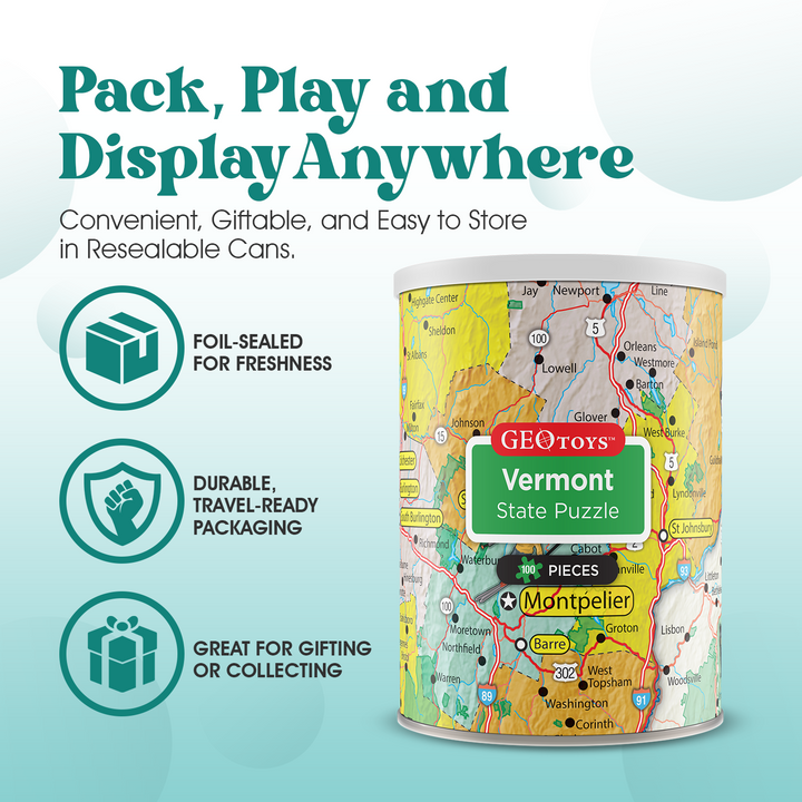 100-Piece Mini Puzzle - Vermont