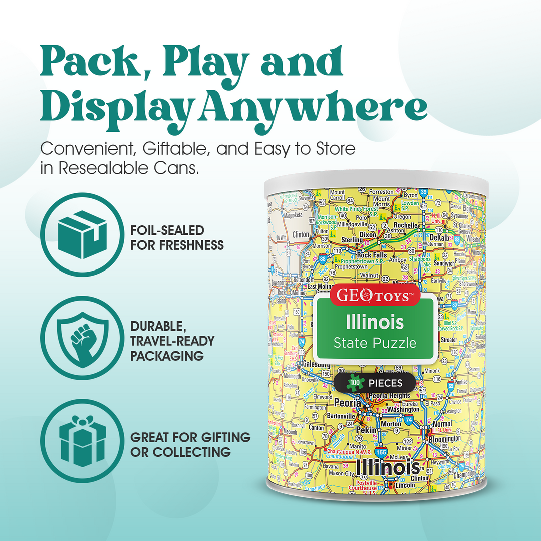 100-Piece Mini Puzzle - Illinois