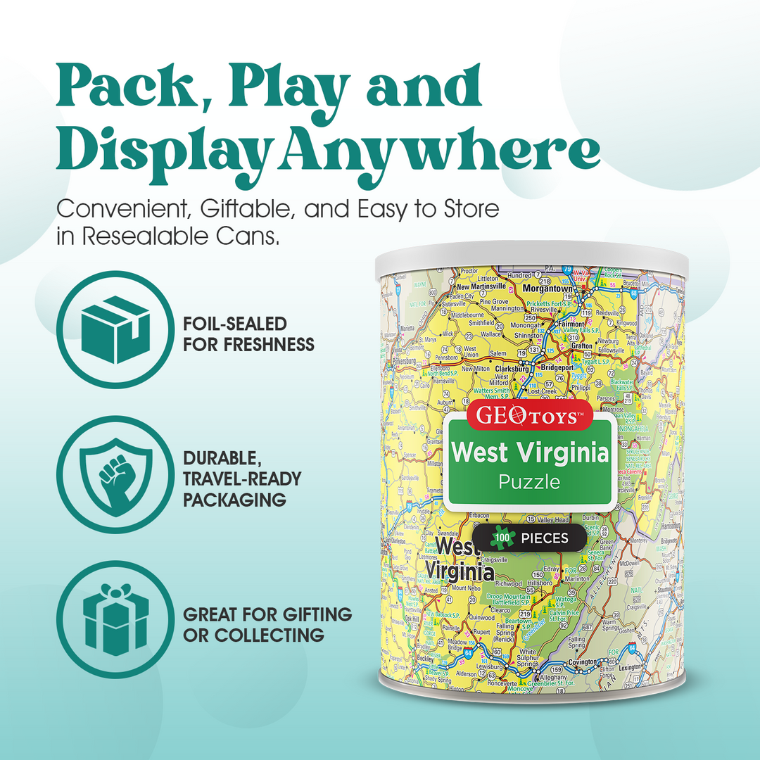 100-Piece Mini Puzzle - West Virginia