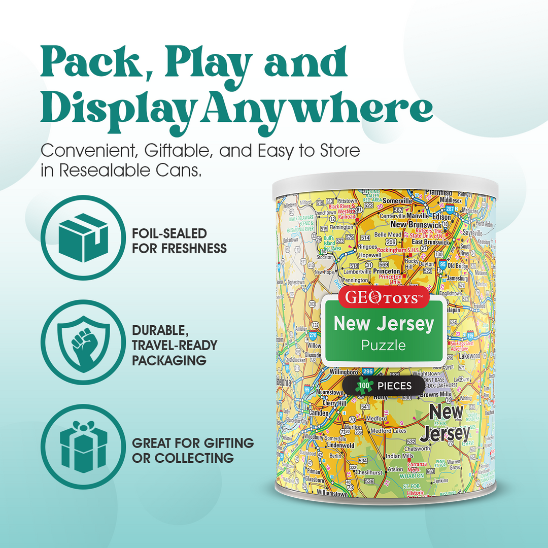 100-Piece Mini Puzzle - New Jersey