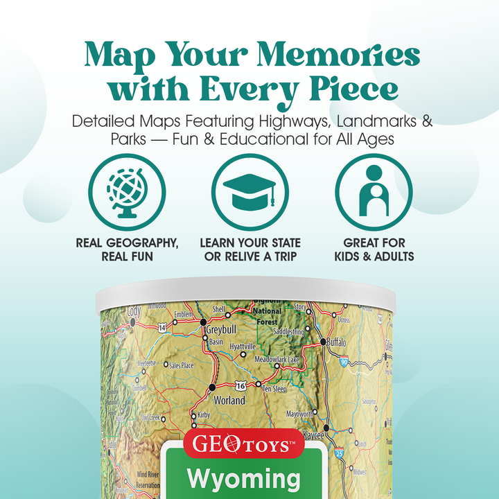 100-Piece Mini Puzzle - Wyoming