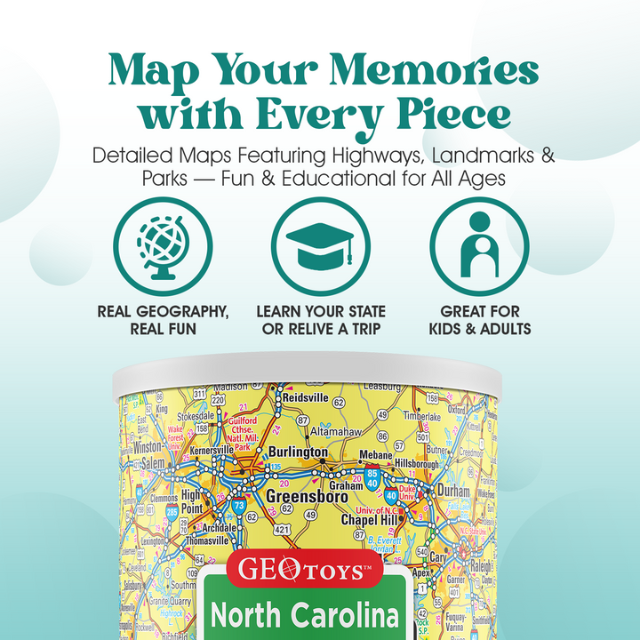 60-Piece Mini Puzzle - North Carolina