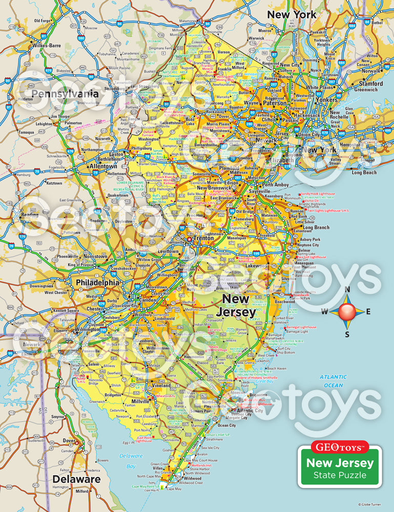 100-Piece Mini Puzzle - New Jersey