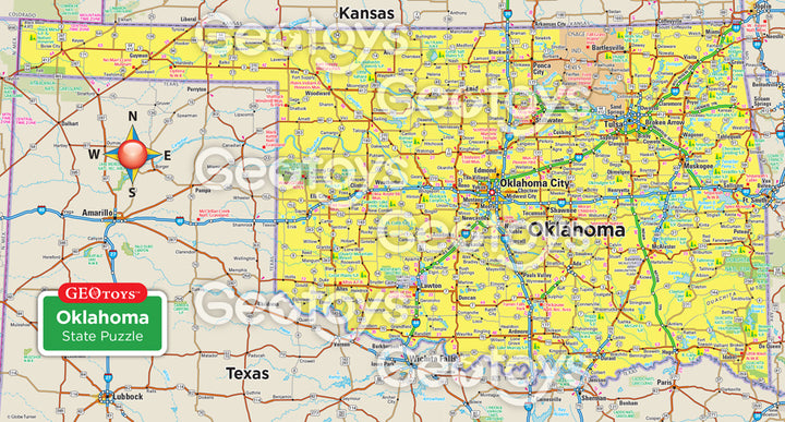70-Piece Mini Puzzle - Oklahoma