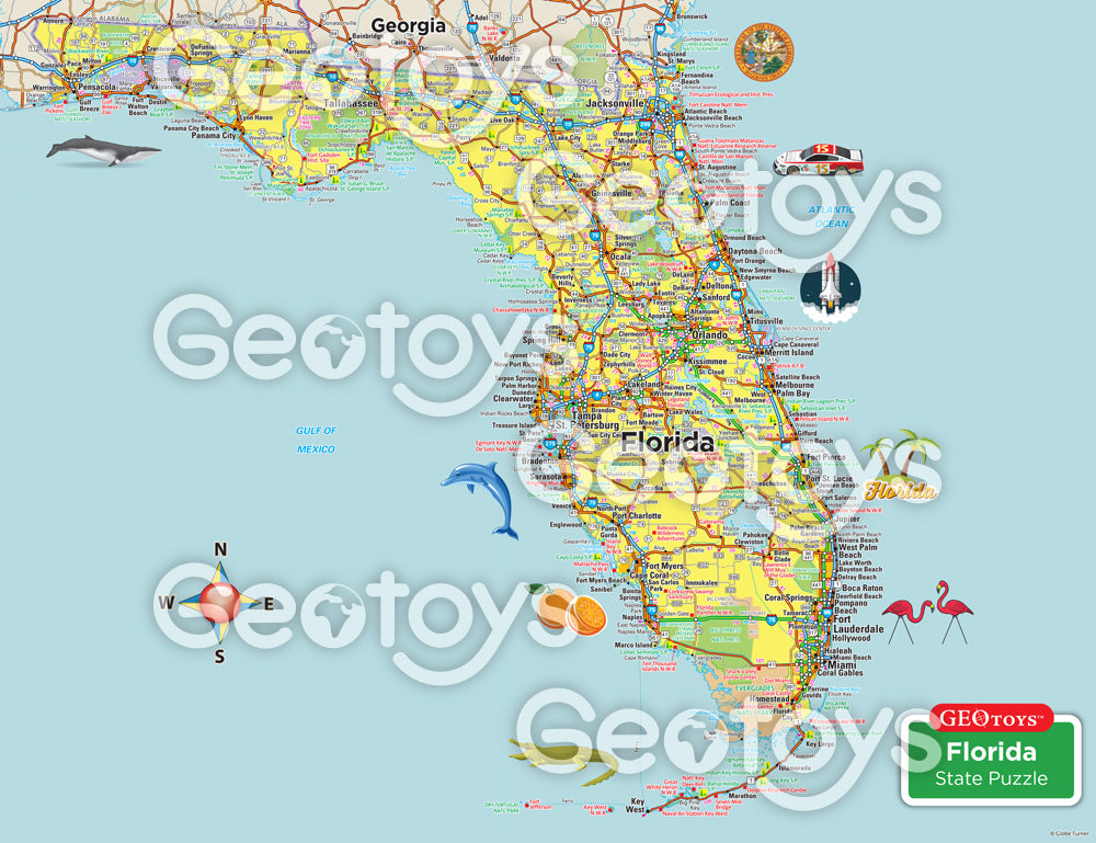 100-Piece Mini Puzzle - Florida