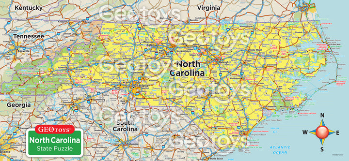 60-Piece Mini Puzzle - North Carolina
