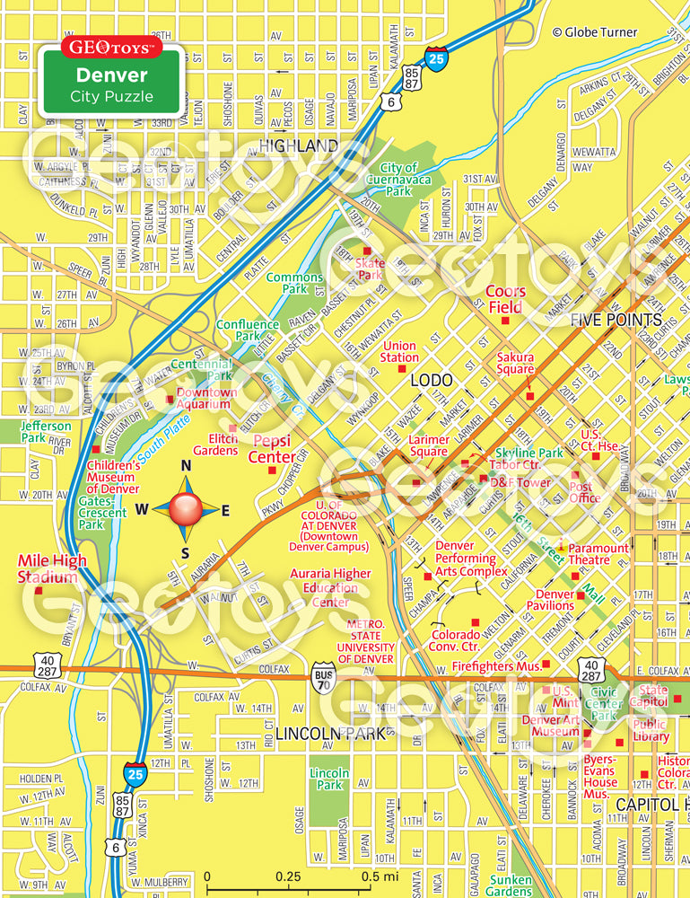 100-Piece Mini Puzzle - Denver