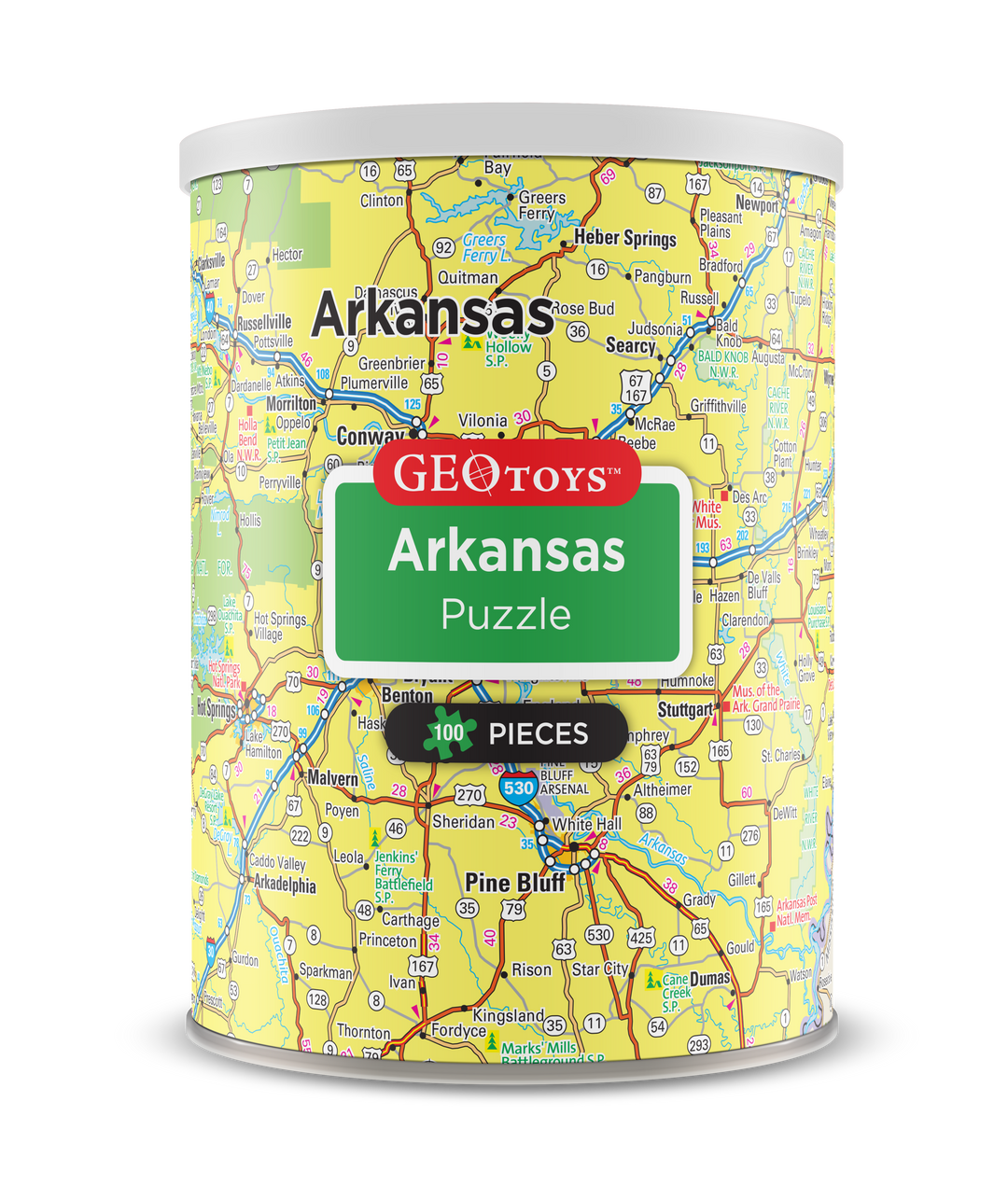 100-Piece Mini Puzzle - Arkansas