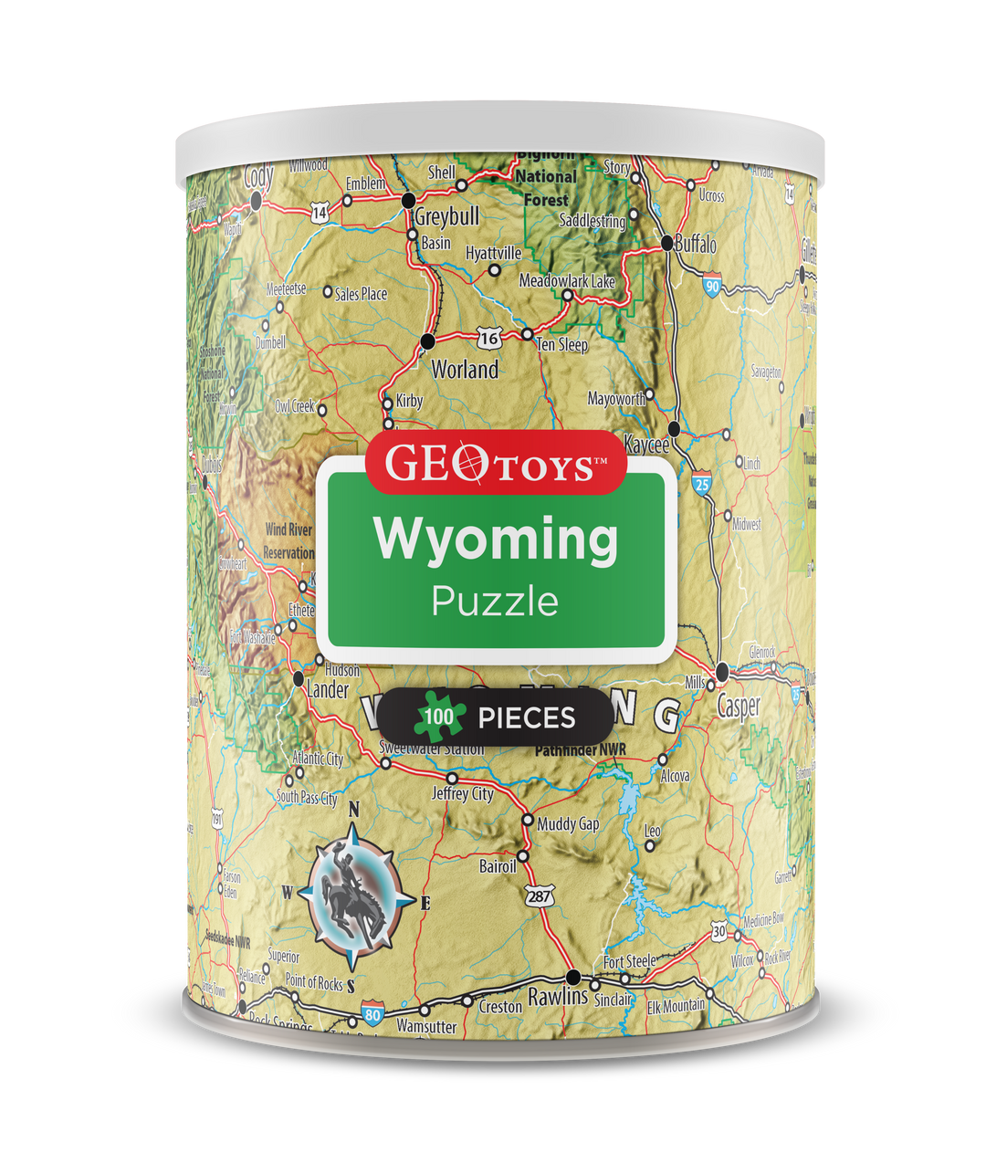 100-Piece Mini Puzzle - Wyoming