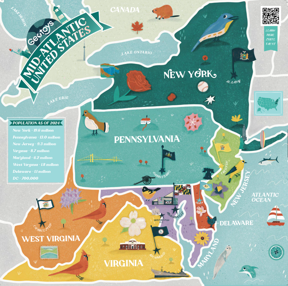 Geo Facts: Mid-Atlantic Region of the USA