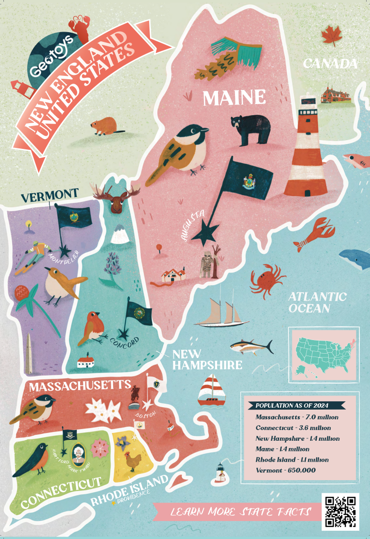 Geo Facts: New England Region of the USA