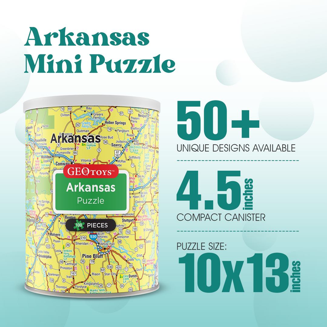 100-Piece Mini Puzzle - Arkansas