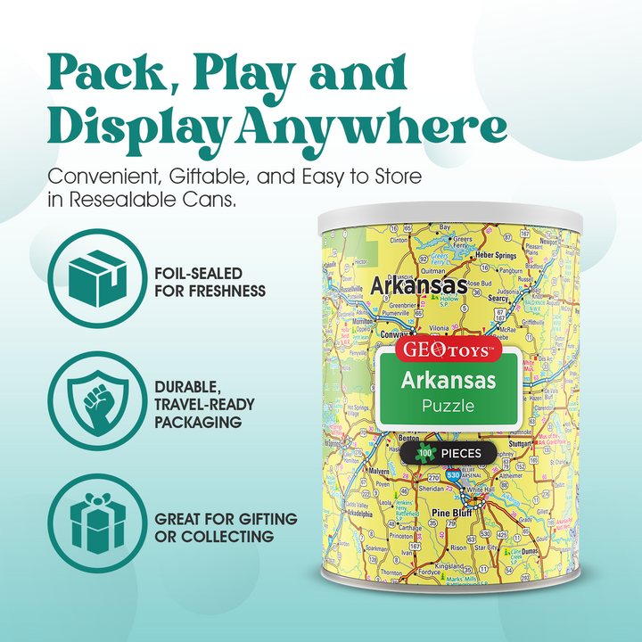 100-Piece Mini Puzzle - Arkansas