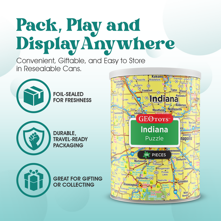 100-Piece Mini Puzzle - Indiana
