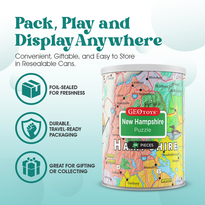 100-Piece Mini Puzzle - New Hampshire