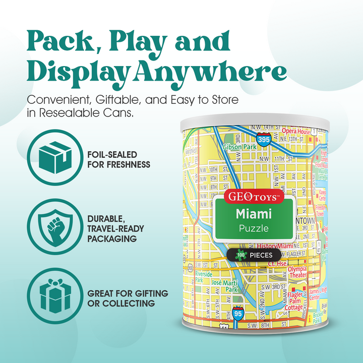 100-Piece Mini Puzzle - Miami