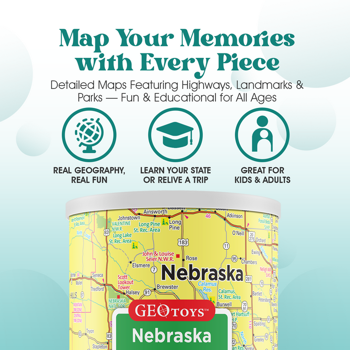 100-Piece Mini Puzzle - Nebraska