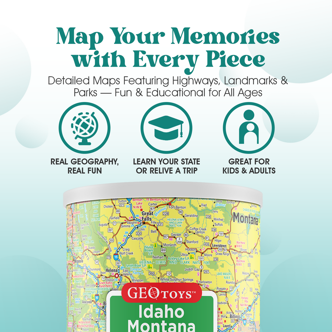 100-Piece Mini Puzzle - Idaho and Montana