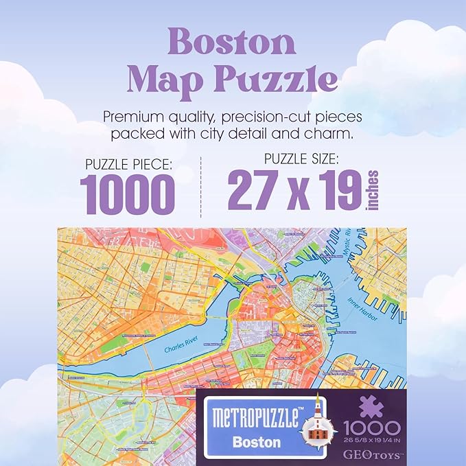 1000 Piece Metropuzzle - Boston