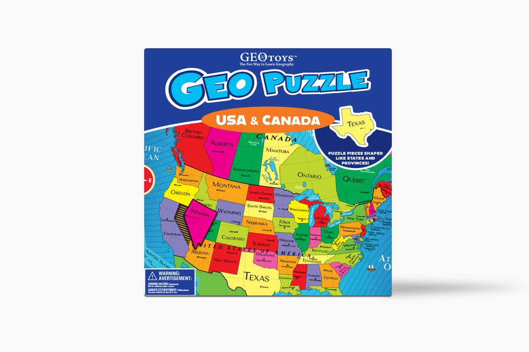 GeoPuzzle USA and Canada, 69 Piece Geography Jigsaw Puzzle