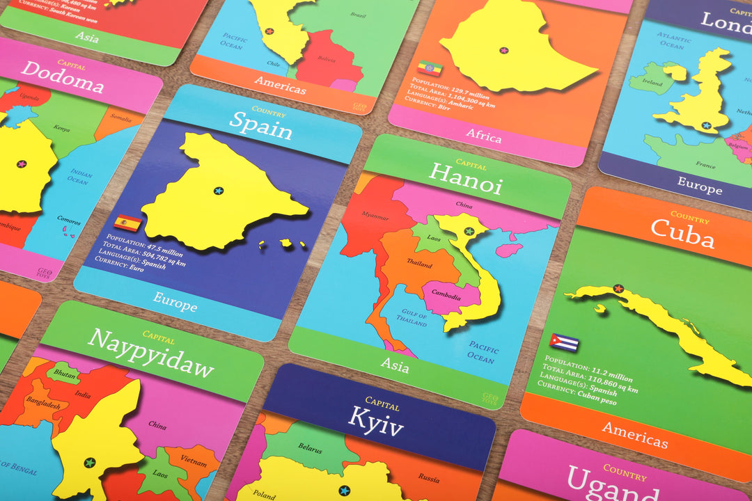 GeoCards Game Set of 2 (World and USA)