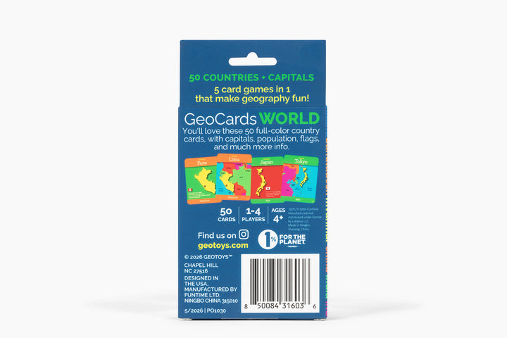 GeoCards World On-the-Go 5-in-1 Card Games