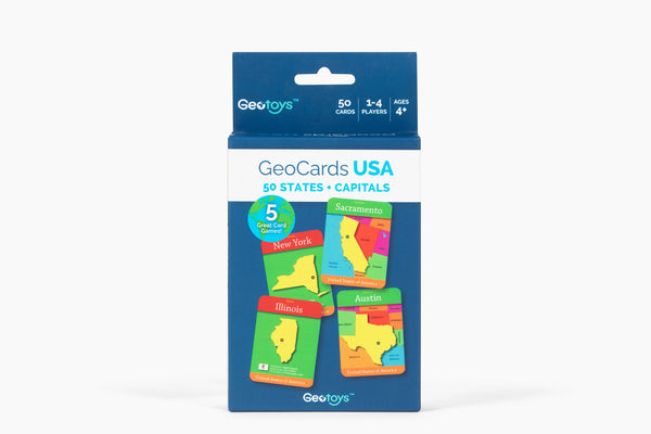 GeoCards USA On-the-Go 5-in-1 Card Games