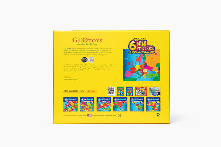 6 GeoPuzzles in One Box, Geography Jigsaw Puzzles