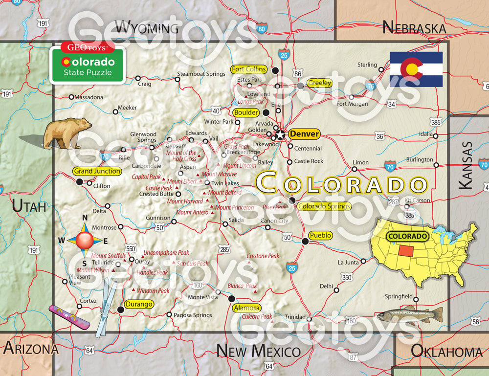 100-Piece Mini Puzzle - Colorado