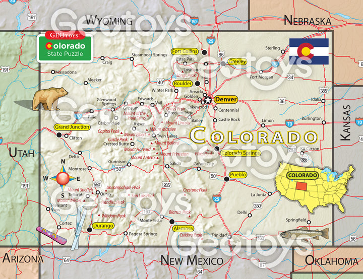 100-Piece Mini Puzzle - Colorado