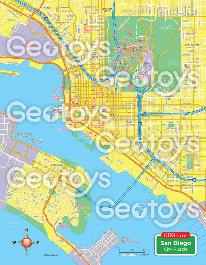 100-Piece Mini Puzzle - San Diego