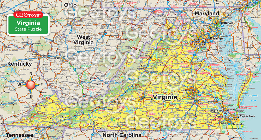 70-Piece Mini Puzzle - Virginia
