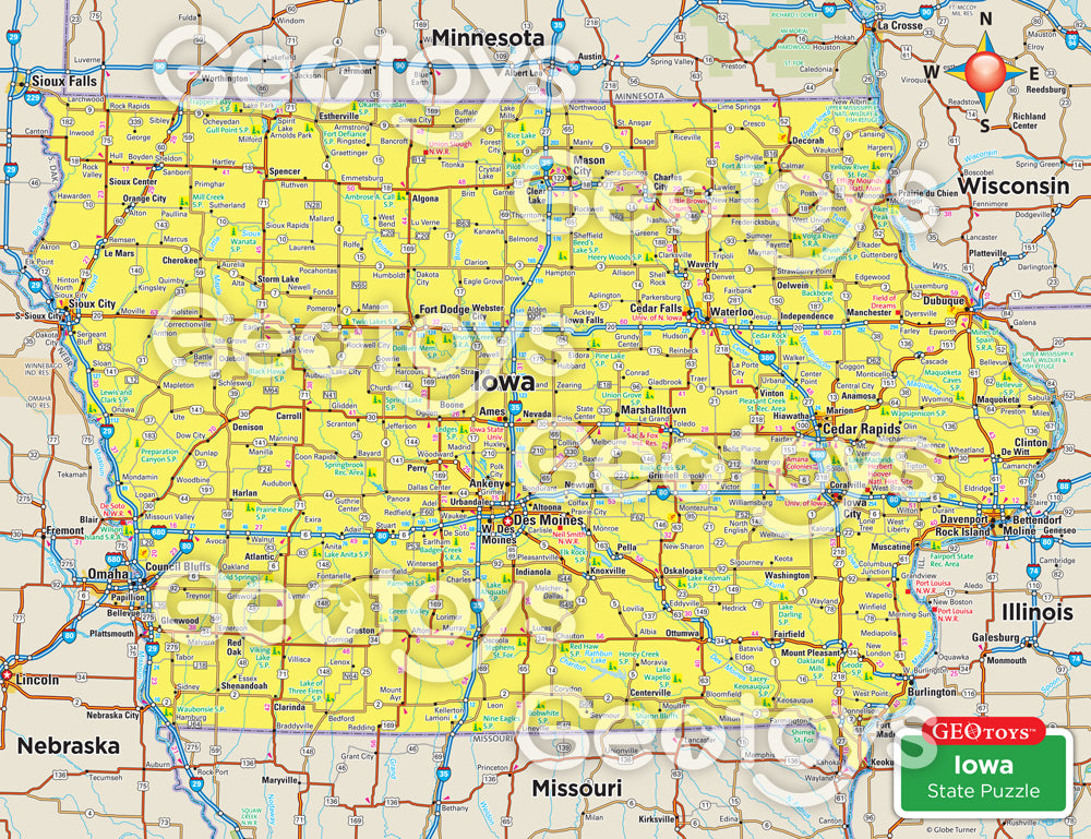 100-Piece Mini Puzzle - Iowa