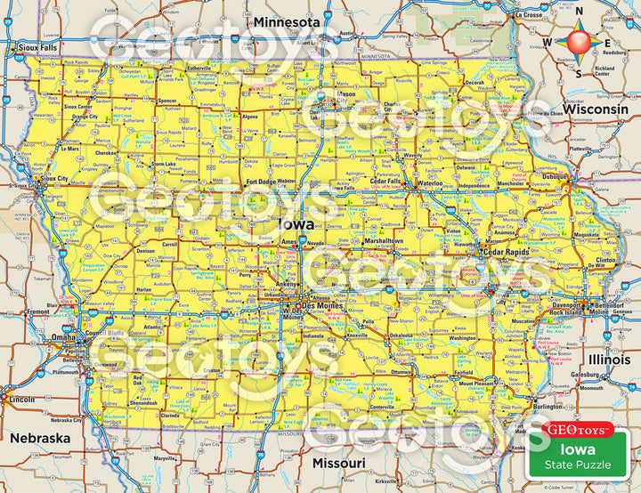 100-Piece Mini Puzzle - Iowa
