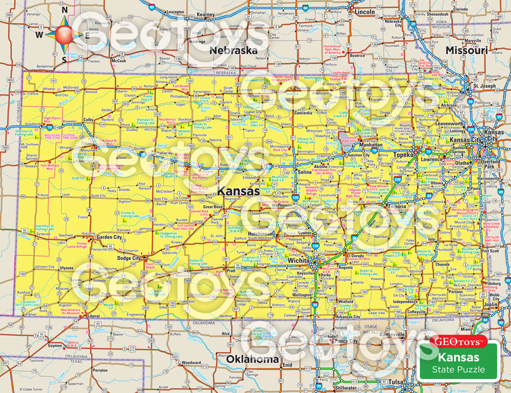100-Piece Mini Puzzle - Kansas