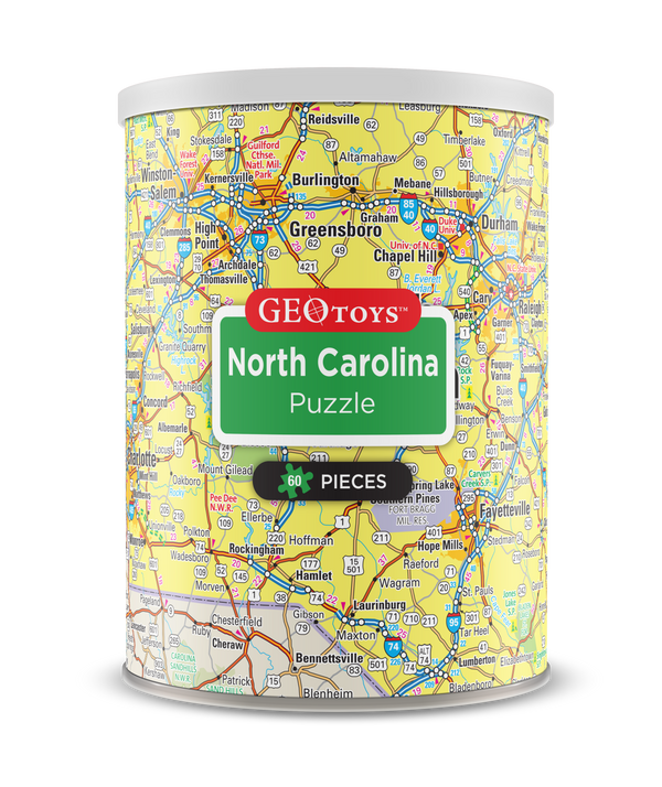 60-Piece Mini Puzzle - North Carolina