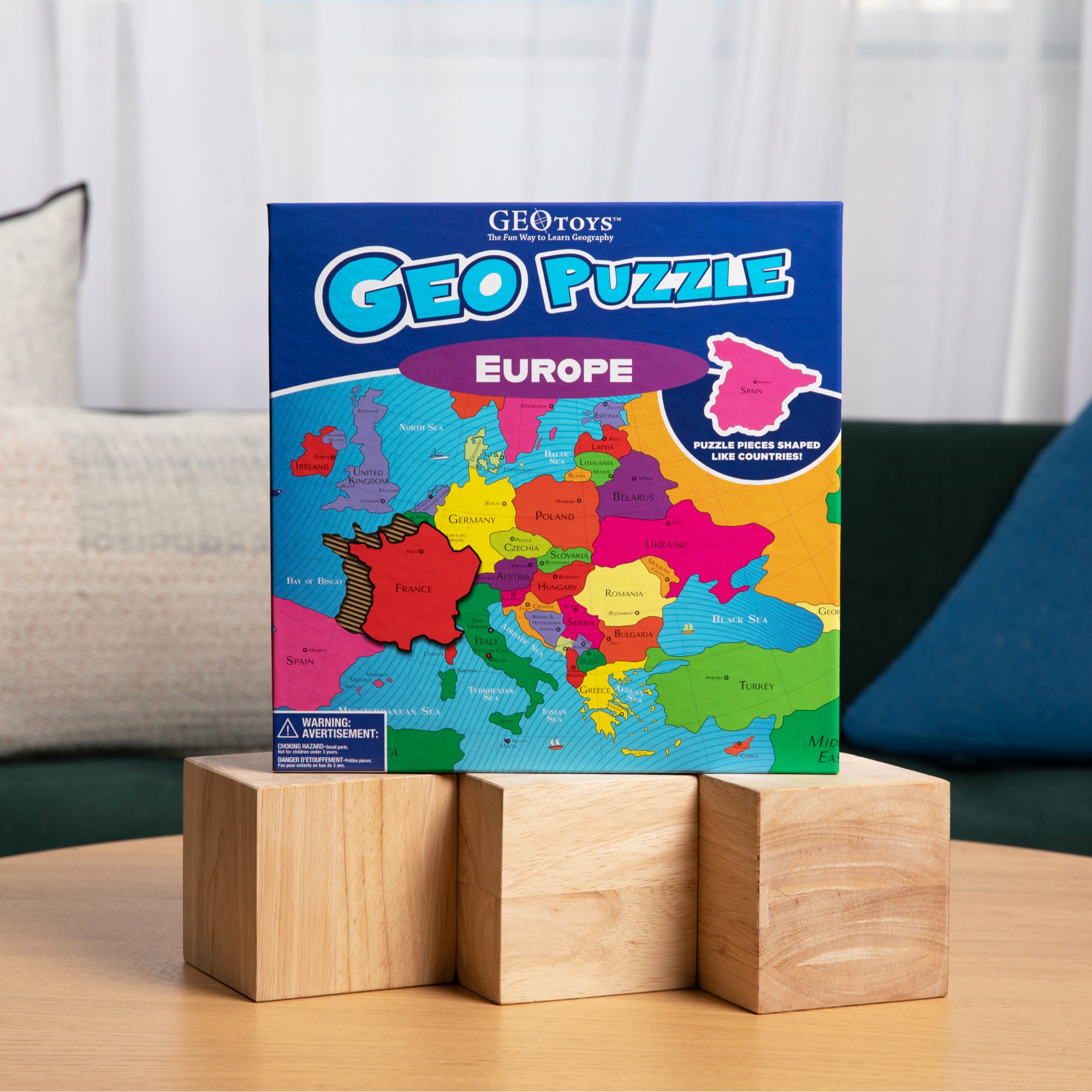 Amigo 00380 GeoPuzzle Europa 58 Teile Puzzle