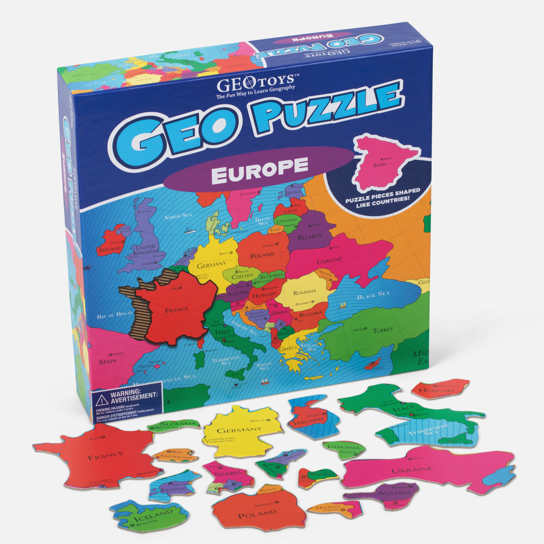 GeoPuzzle Europe, 58 Piece Geography Jigsaw Puzzle