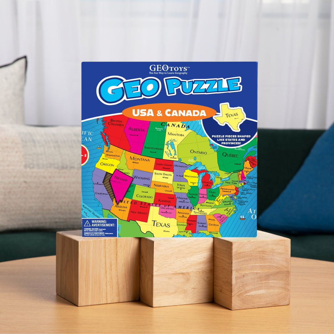 GeoPuzzle USA and Canada, 69 Piece Geography Jigsaw Puzzle