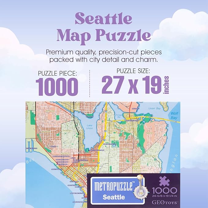 1000 Piece Metropuzzle - Seattle