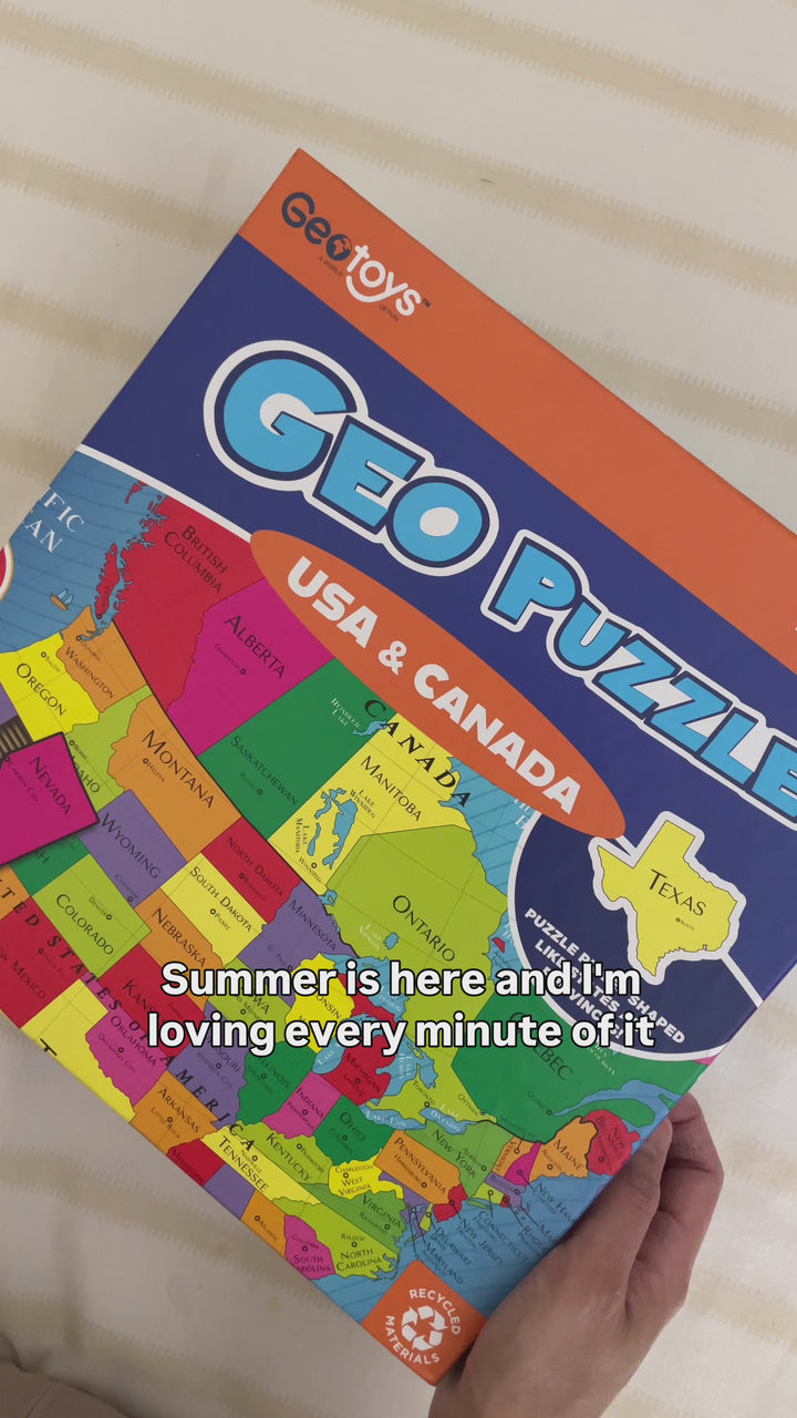 GeoPuzzle USA and Canada, 69 Piece Geography Jigsaw Puzzle