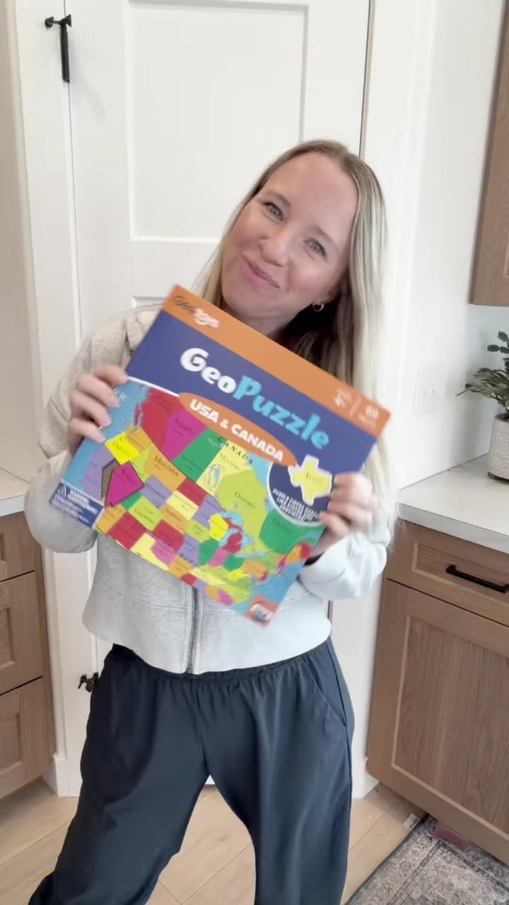 GeoPuzzle USA and Canada, 69 Piece Geography Jigsaw Puzzle