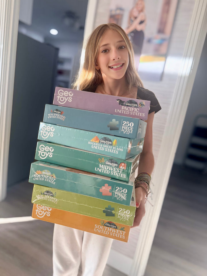 Regional USA Puzzle Bundle - 7 Regional Puzzles in individual boxes